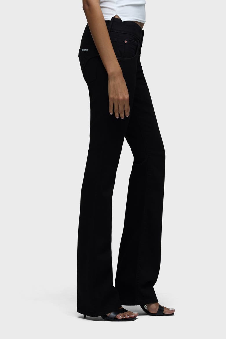 Beth Mid-Rise Baby Bootcut Jean, Main, color, Black