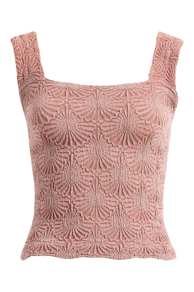 Love Letter Floral Knit Camisole, Alternate, color, CEDAR WOOD