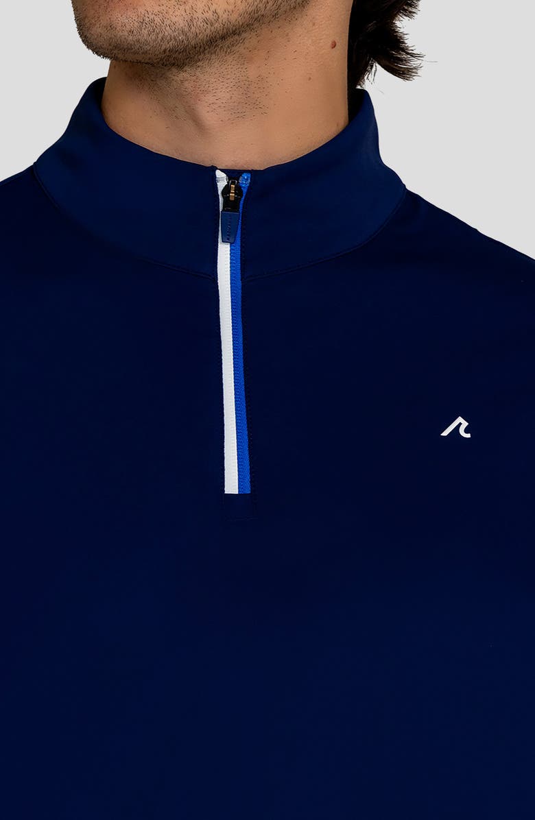 Redvanly Fleet Quarter Zip Sweatshirt, Alternate, color, Midnight Navy