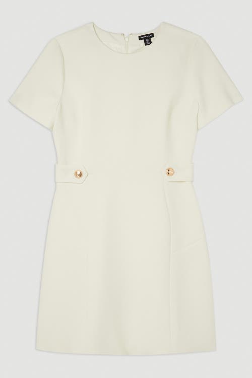 Karen Millen Tailored Mini Dress In White