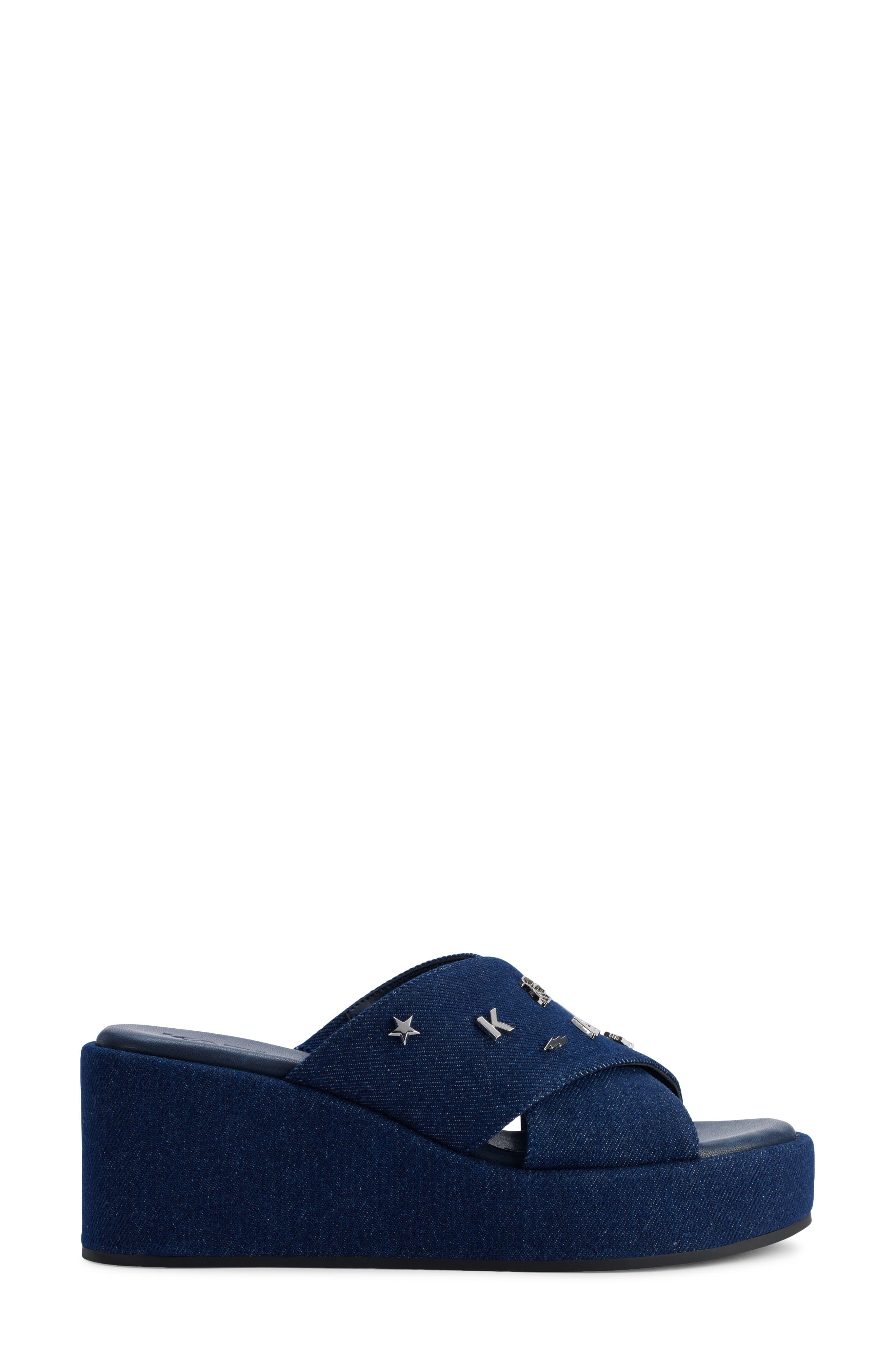 KARL LAGERFELD PARIS Caleigh Platform Wedge Sandal, Alternate, color, 