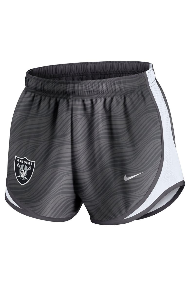 Women's Nike Anthracite Las Vegas Raiders Tempo Performance Shorts, Alternate, color, Anthracite