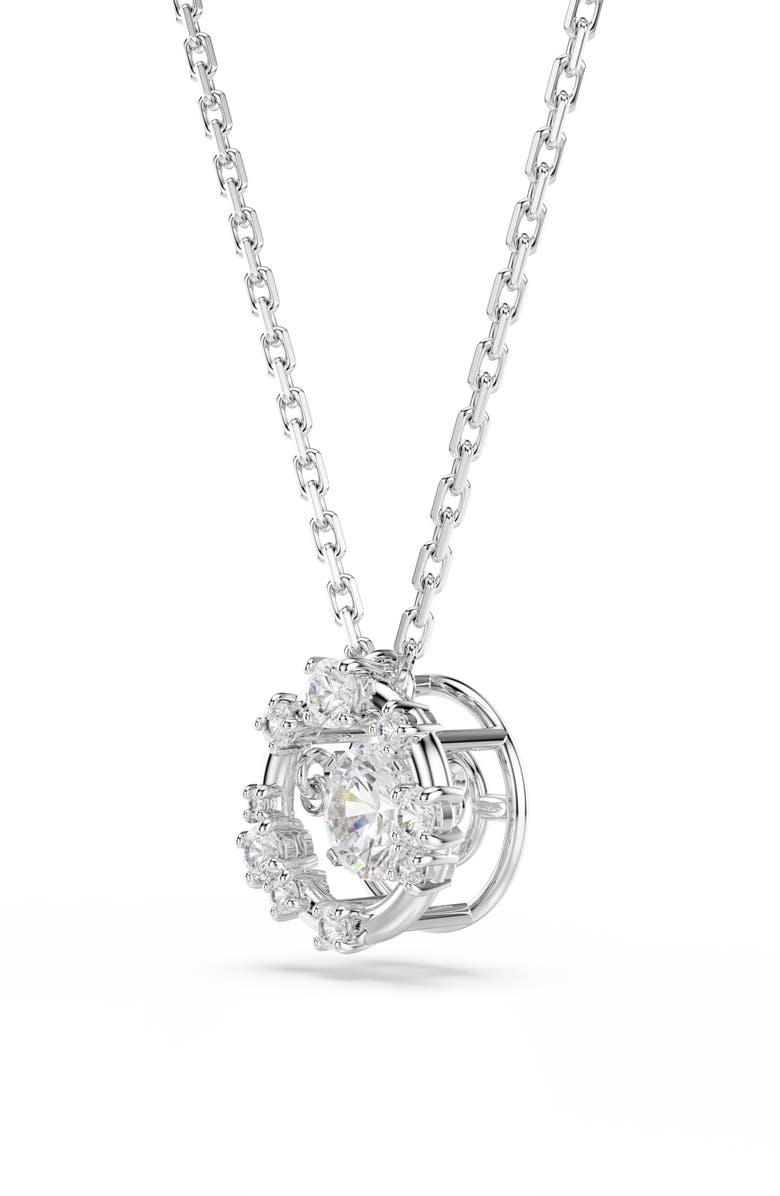 Swarovski Constella Crystal Pendant Necklace, Alternate, color, Silver/ White