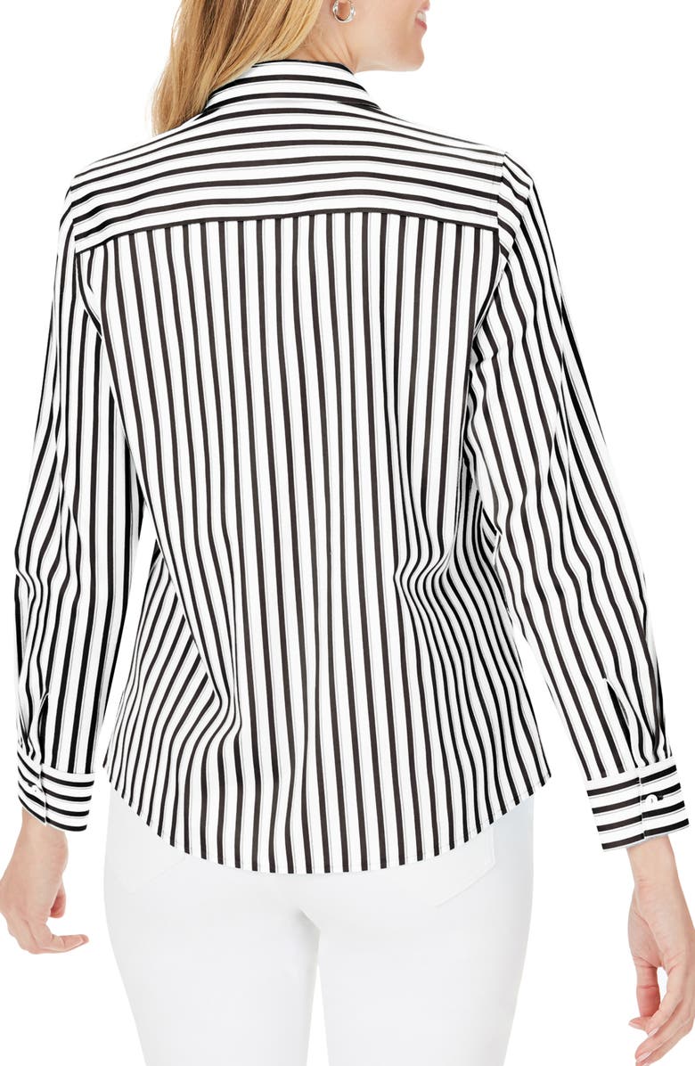 Foxcroft Ava Essential Stripe Non-Iron Shirt, Alternate, color, 