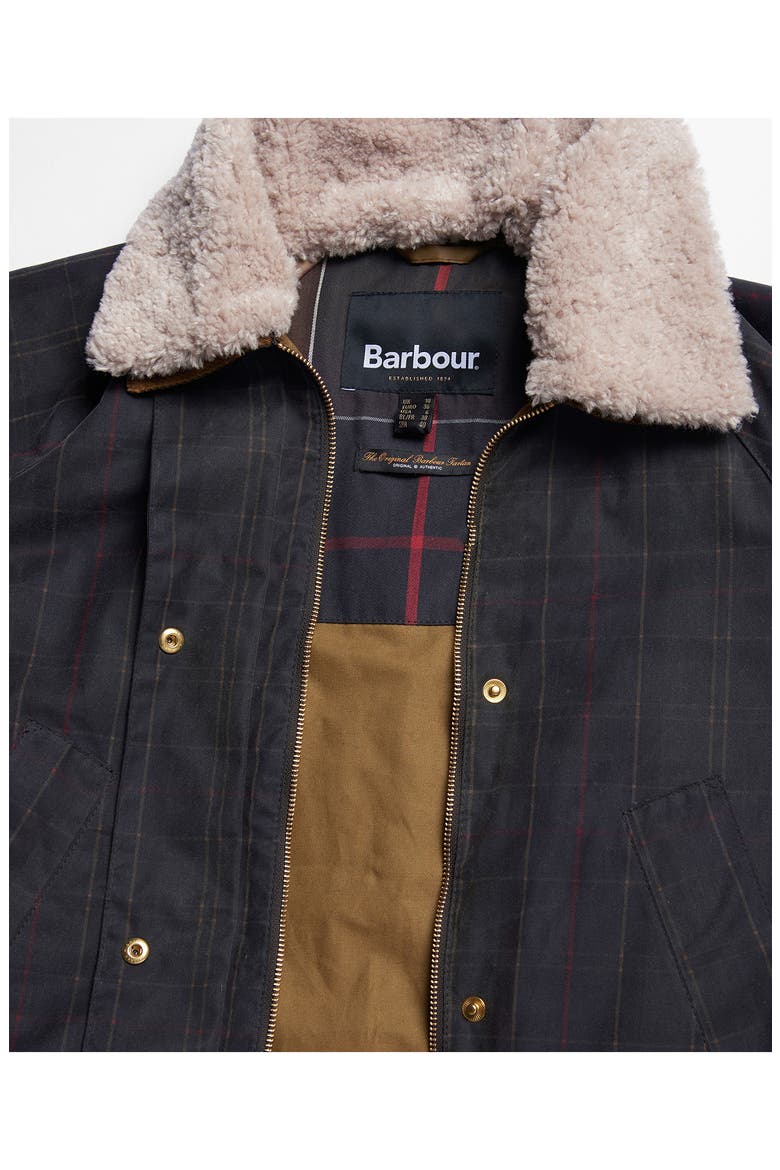 Swainby Windowpane Plaid Waxed Cotton Barn Jacket, Alternate, color, DULL CLASSIC/CLASSIC