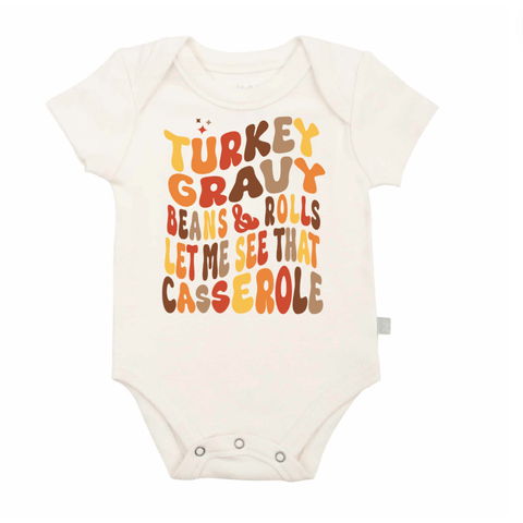 Organic Baby Graphic Bodysuit | Turkey Gravy Casserole (baby)