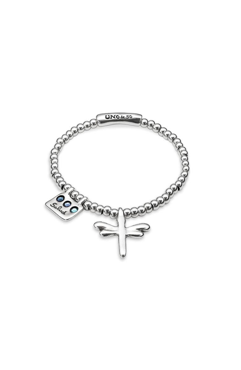 UNODE50 Dragonfly Strech Bracelet, Main, color, Silver