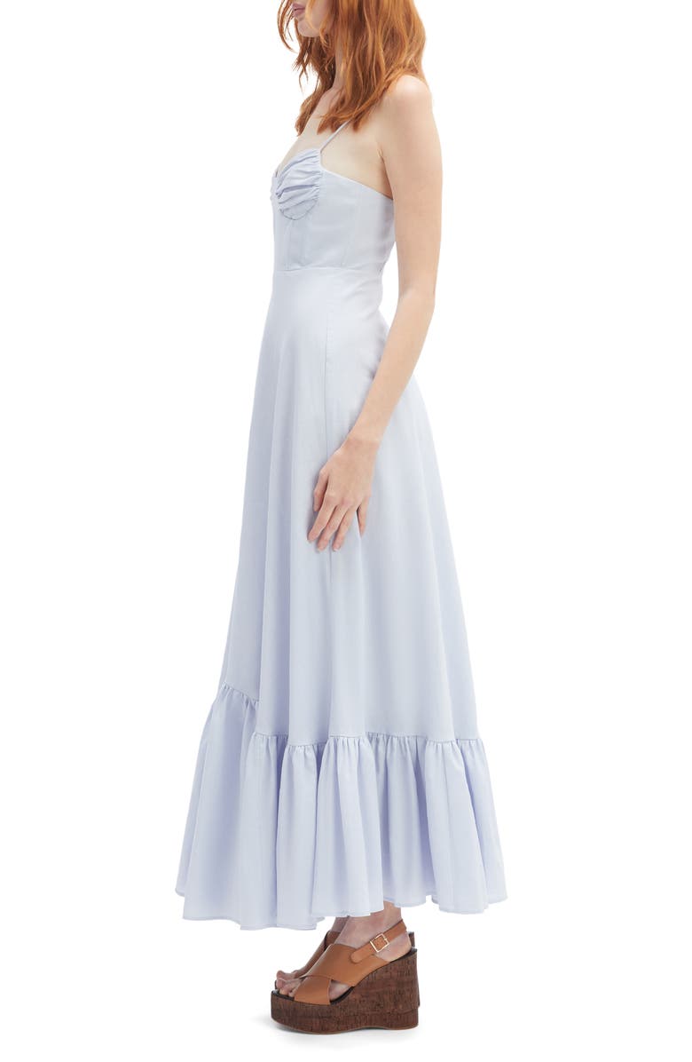 Bardot Marian Linen Blend Maxi Dress, Alternate, color, Soft Blue