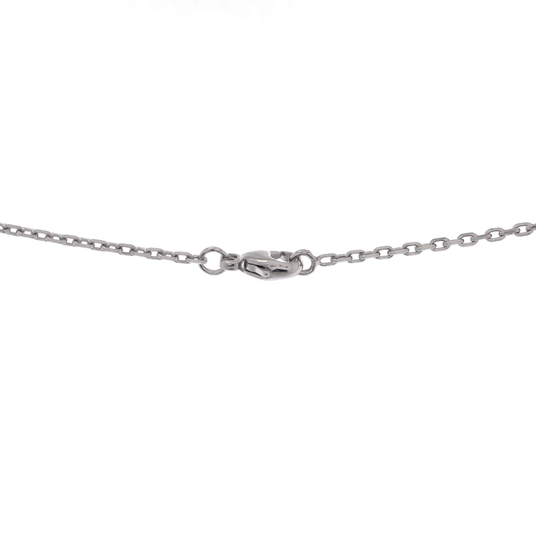 Pop H Pendant Chain Necklace Metal and Enamel Mini, Alternate, color, Black