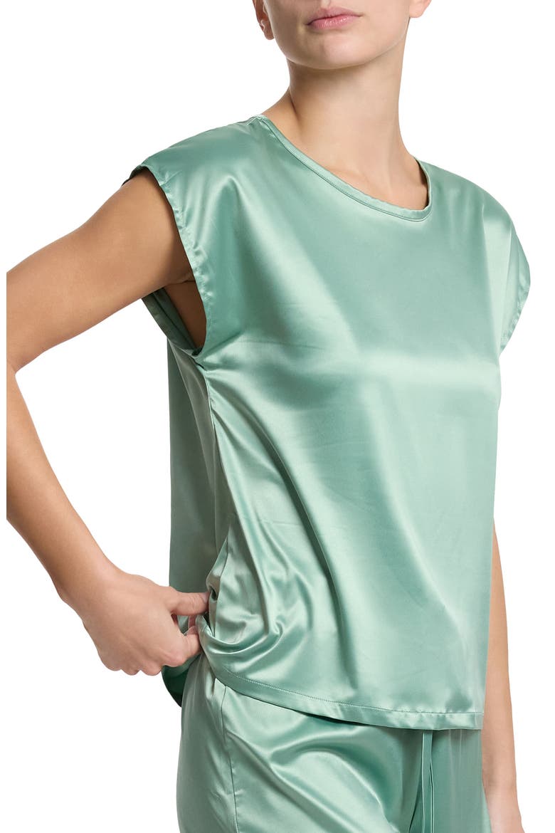 Satin Sleep Top, Alternate, color, GREEN TEA