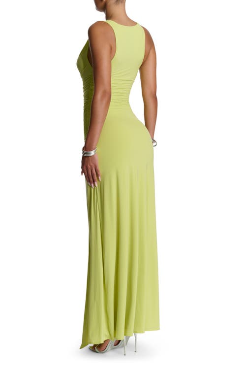 Naked Wardrobe Cowl Neck Maxi Dress In Green