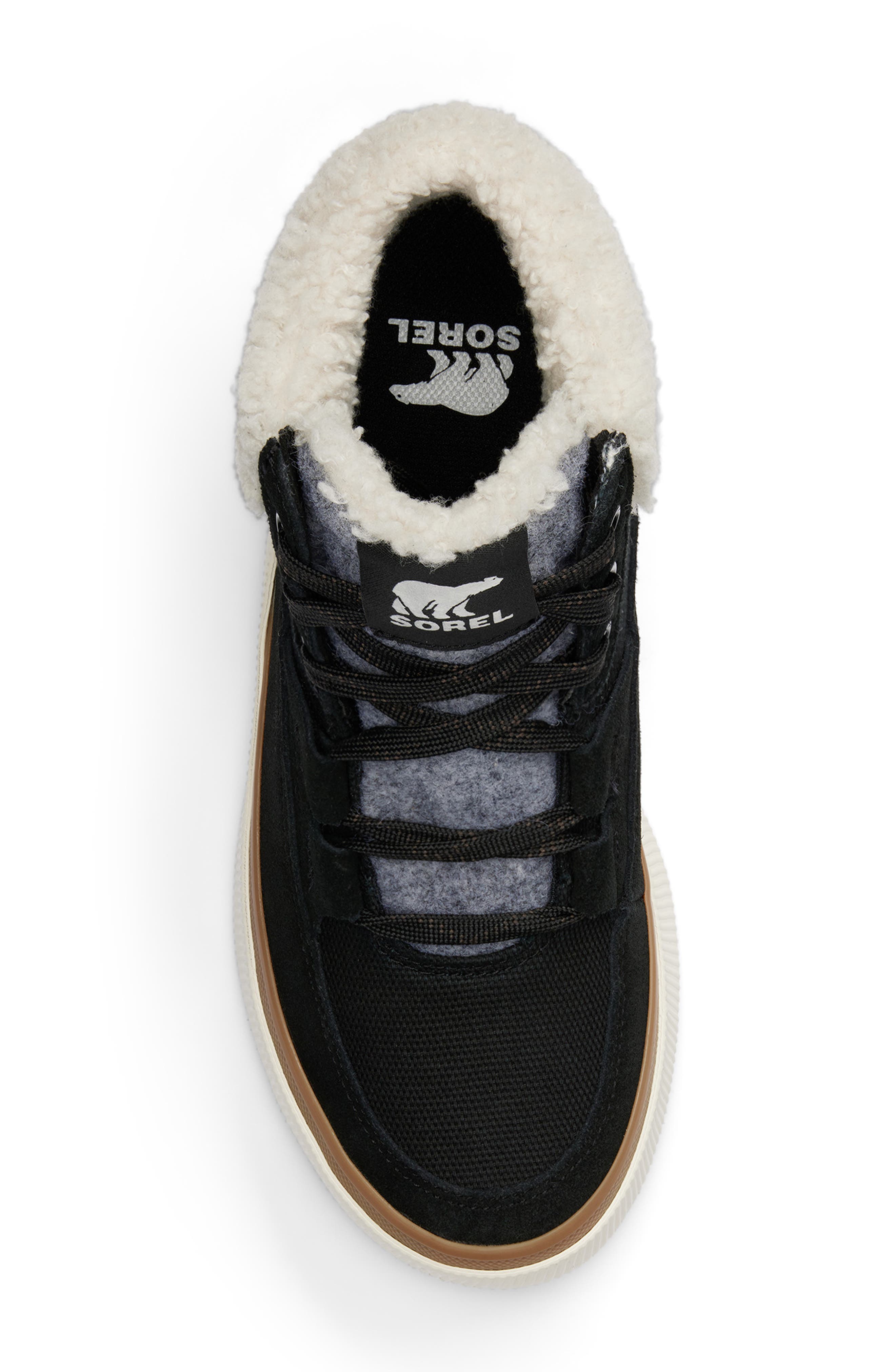 SOREL Out N About IV Waterproof Sneaker, Alternate, color, Black/ Sea Salt