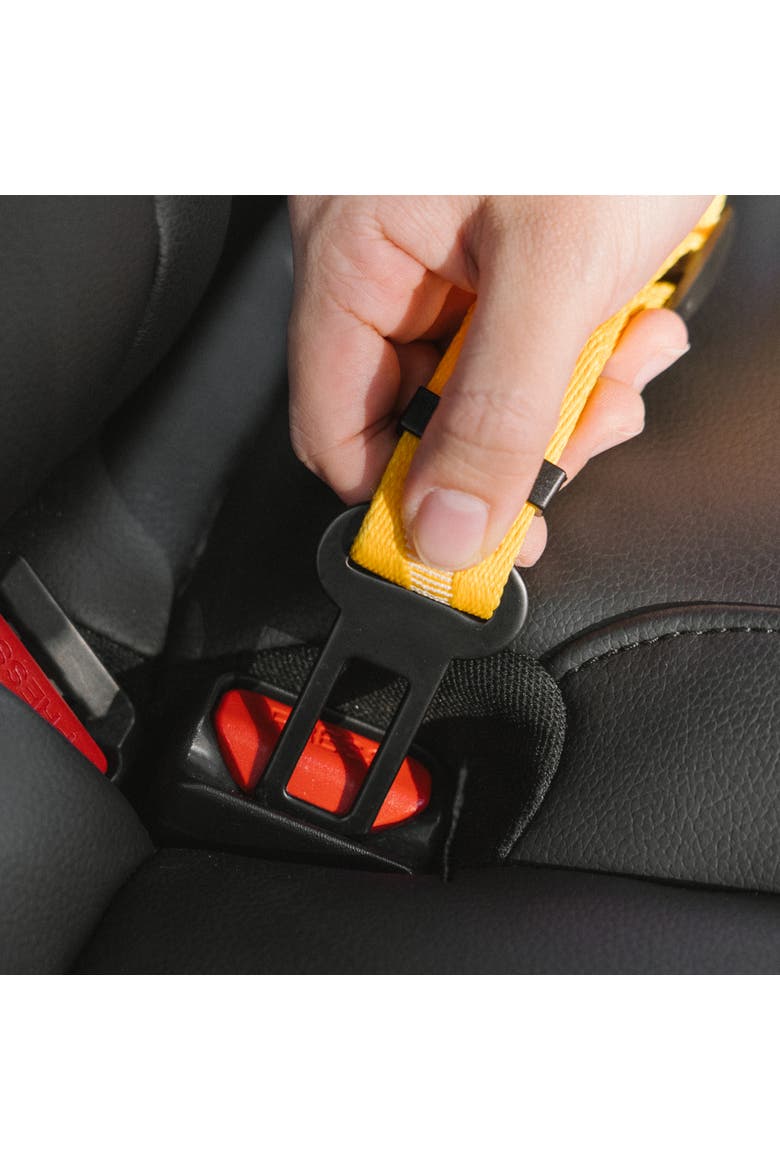 Dual-Sided Reflective Bungee Dog Car Seat Belt, Alternate, color, Yellow