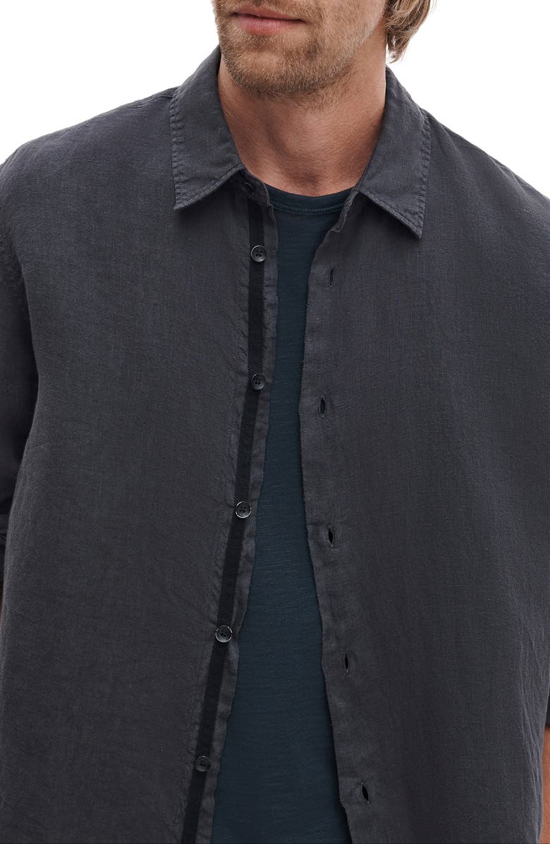 rag & bone Finch Linen Button-Up Shirt, Alternate, color, Phantom Grey