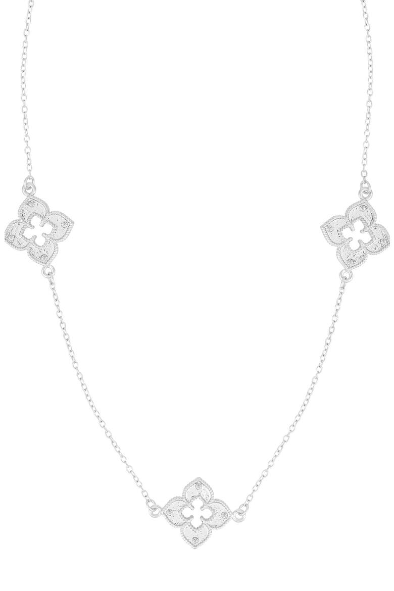 Set of 2 Renaissance Clover Station Necklaces, Alternate, color, GOLD/ SILVER