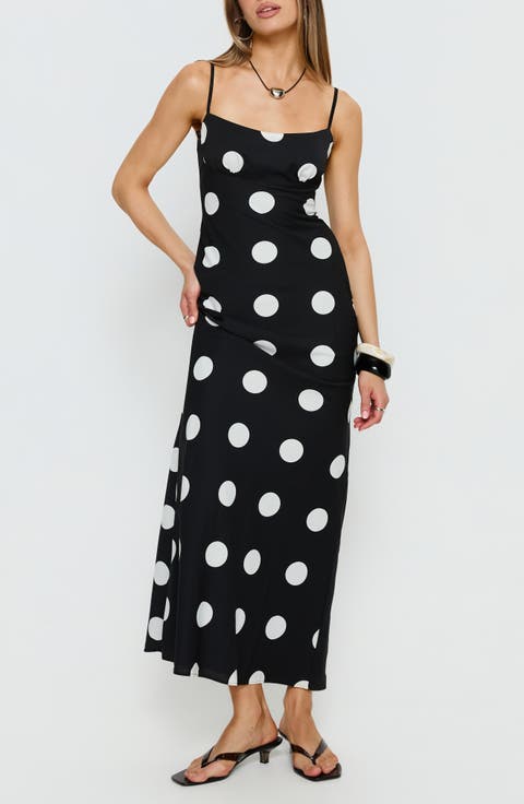 Avienna Polka Dot Maxi Dress