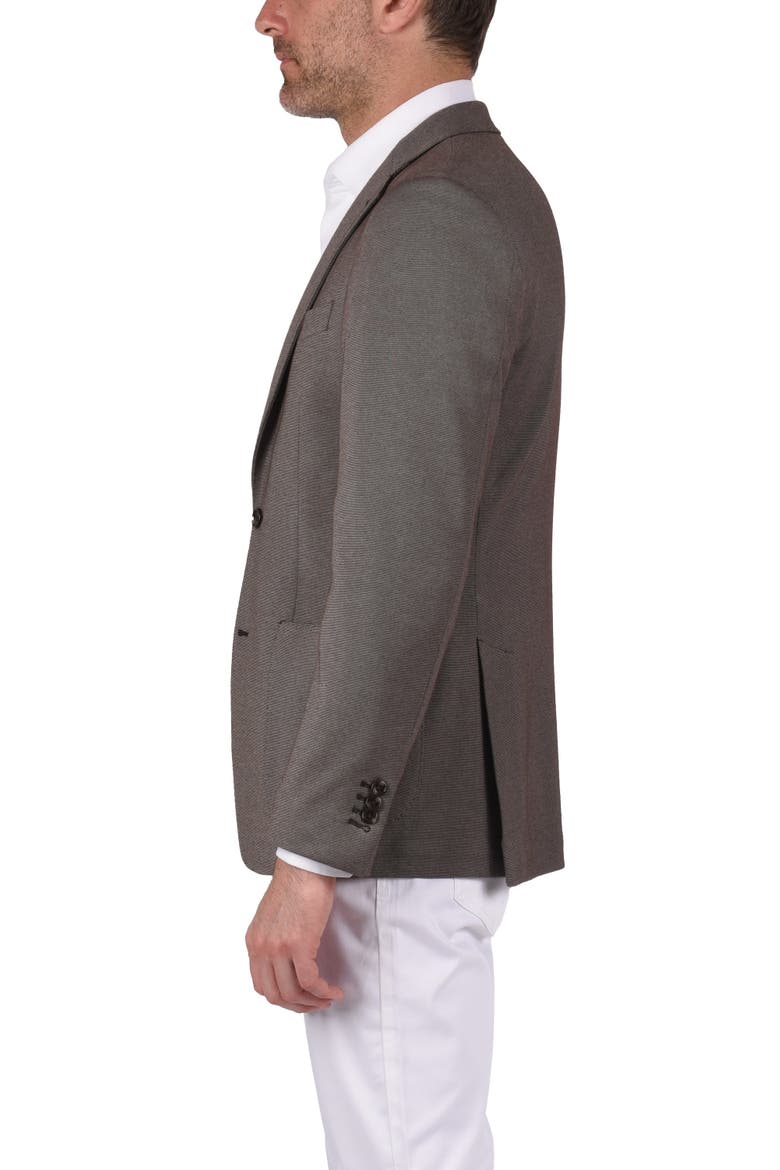 Textured Cotton Blend Sport Coat, Alternate, color, BROWN