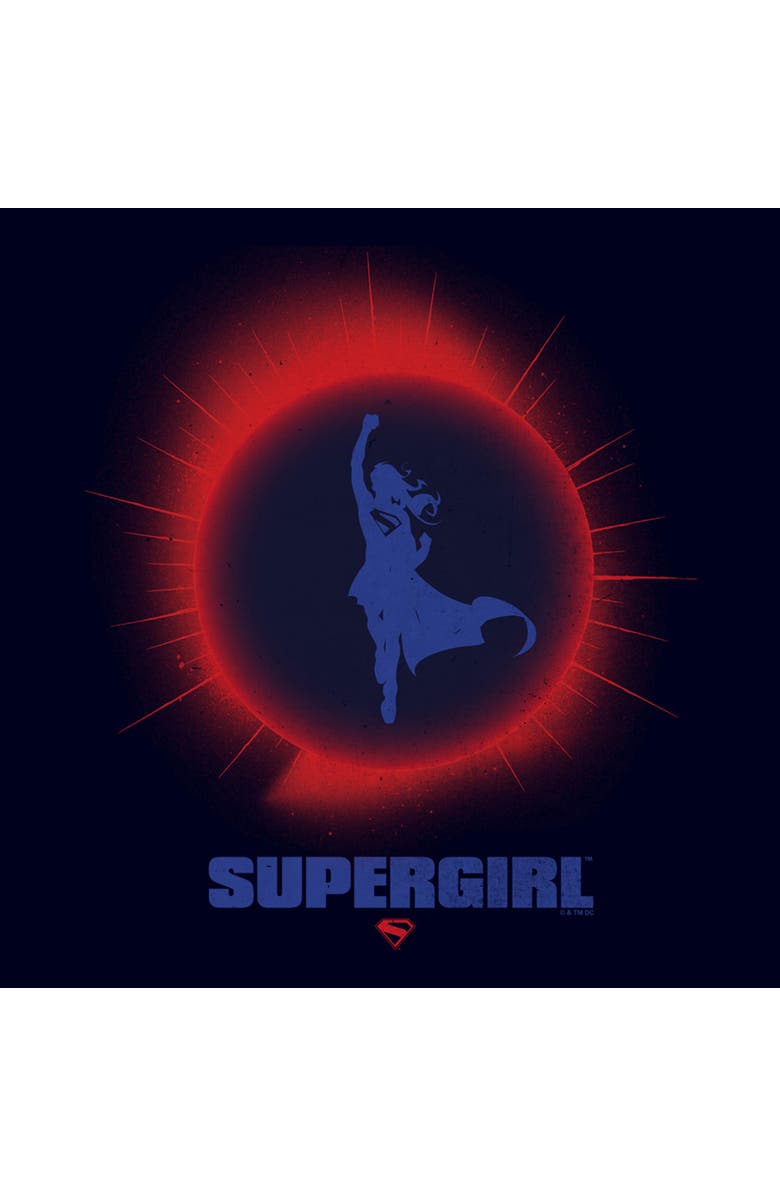 Supergirl Men's Supergirl Kara Flying Silhouette Graphic T-Shirt, Alternate, color, Navy Blue
