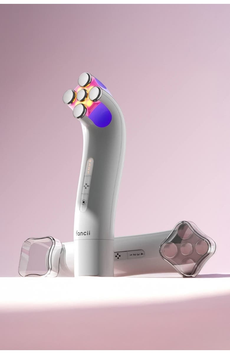 FANCII EMS Facial Massager with LED Therapy, Alternate, color, White