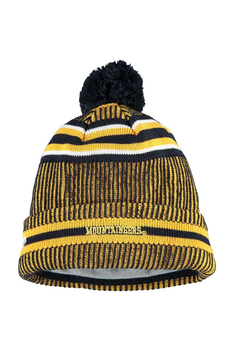 Men's New Era Navy West Virginia Mountaineers Sideline Home Cuffed Knit Hat, Alternate, color, Navy