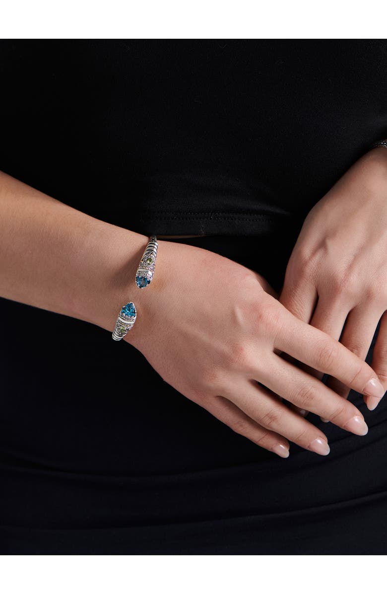 DEVATA Stone & Sterling Silver Bali Uluwatu Cuff Bracelet, Alternate, color, 