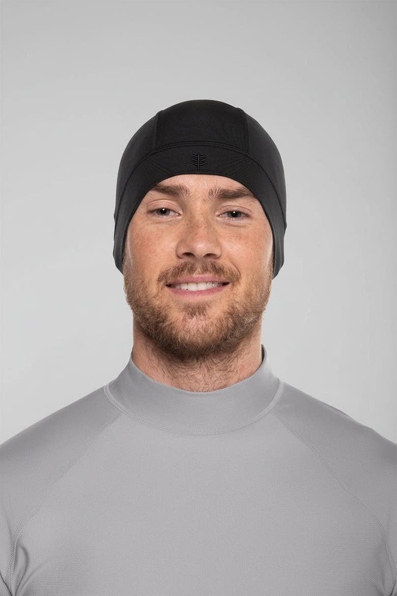 Unisex LumaLeo Aqua Sun Skully Cap, UPF 50+ Sun Protection, Main, color, Black