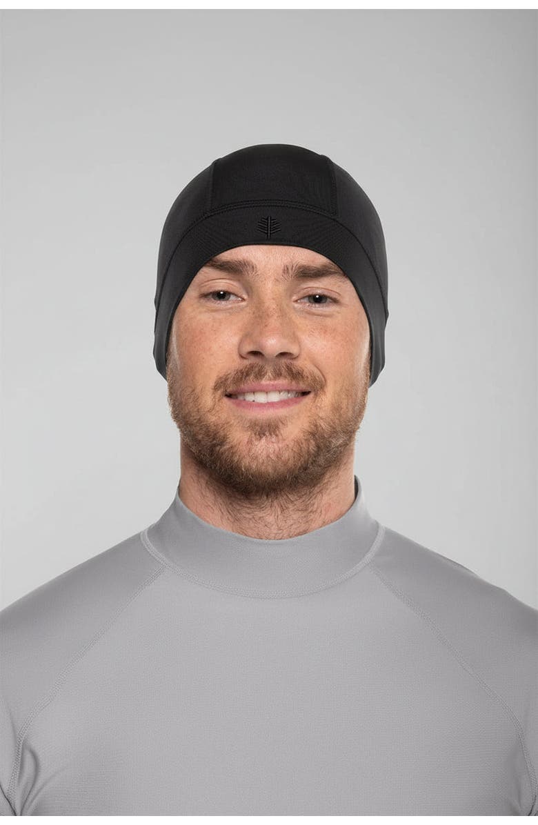 Coolibar Unisex Aqua Sun Skully Cap - UPF 50+ Sun Protection - LumaLeo, Main, color, Black