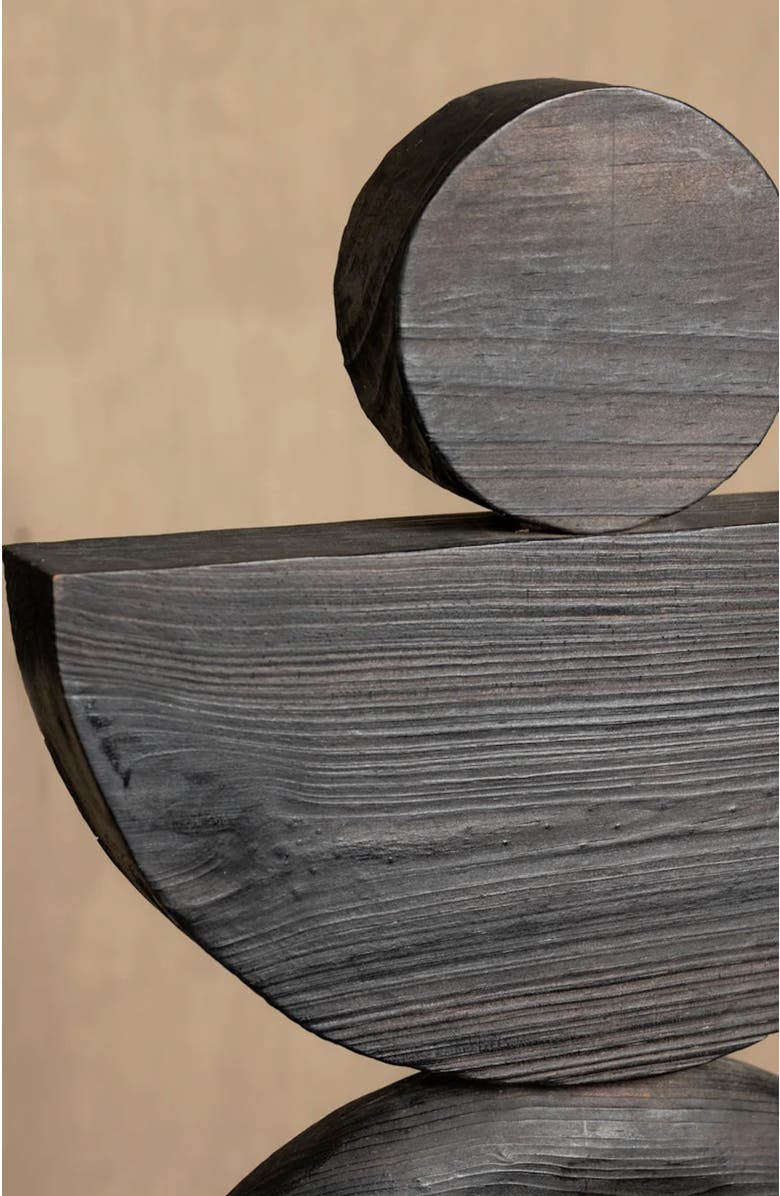 Meso Goods Arco Wood Sculpure, Alternate, color, Black