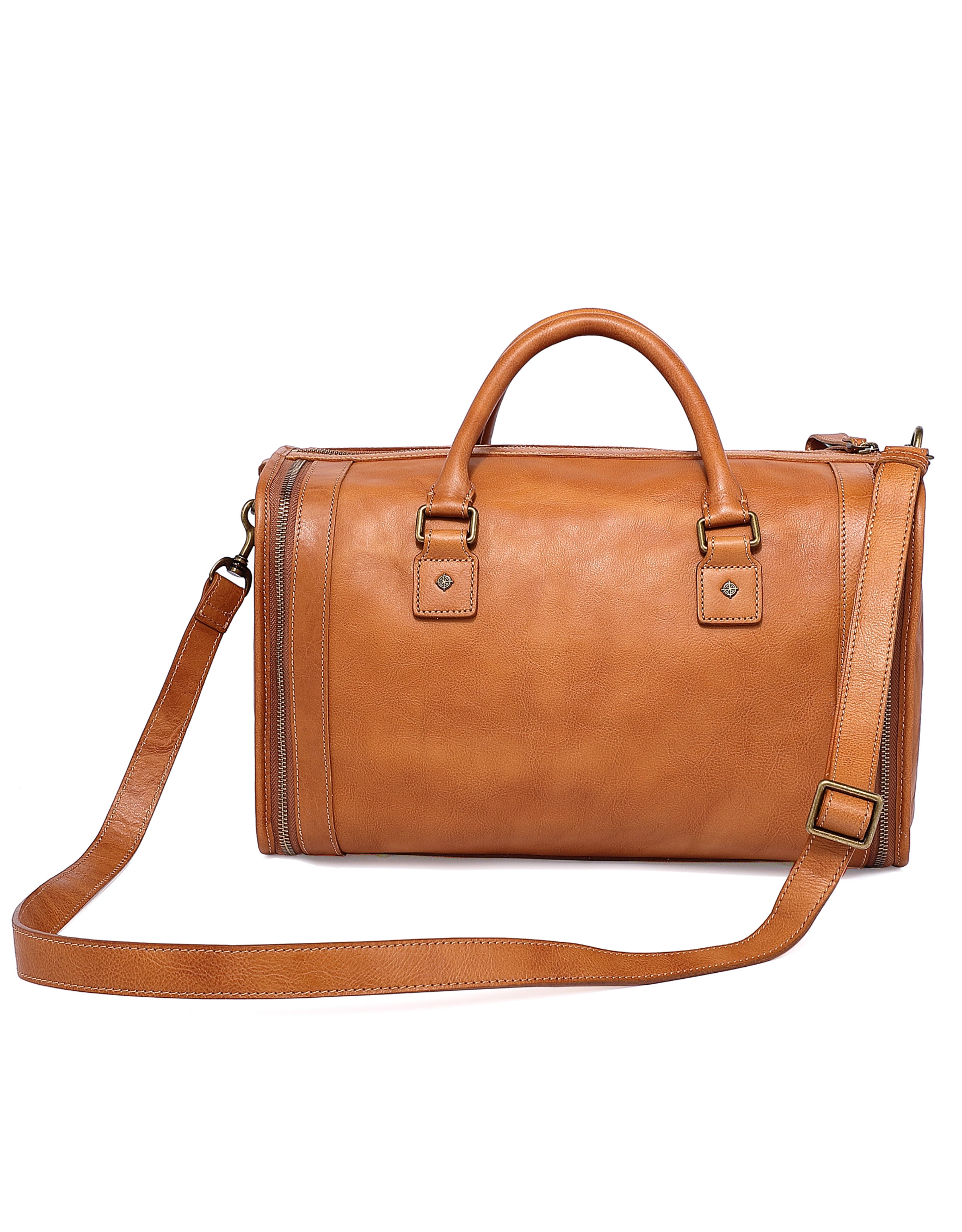 Nomad Genuine Leather Spacious Overnight Weekender, Alternate, color, Chestnut