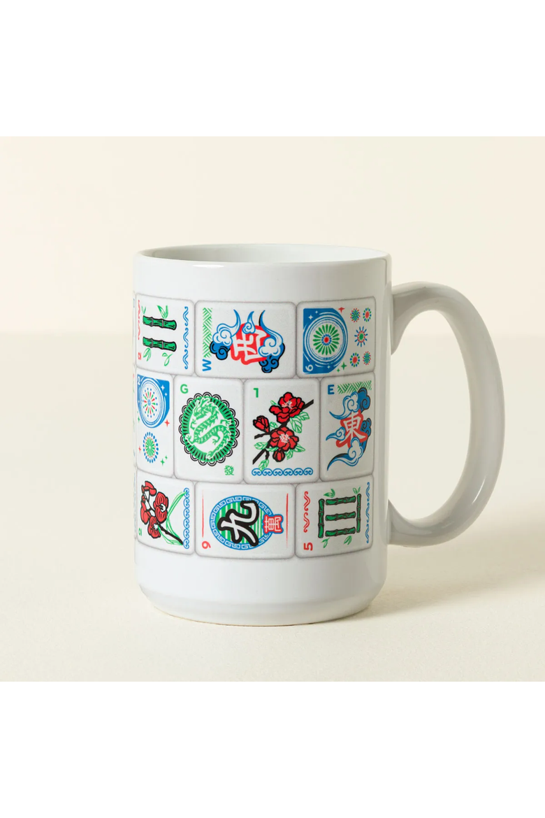 Daily Mahjong Game QR Mug, Alternate, color, Multi