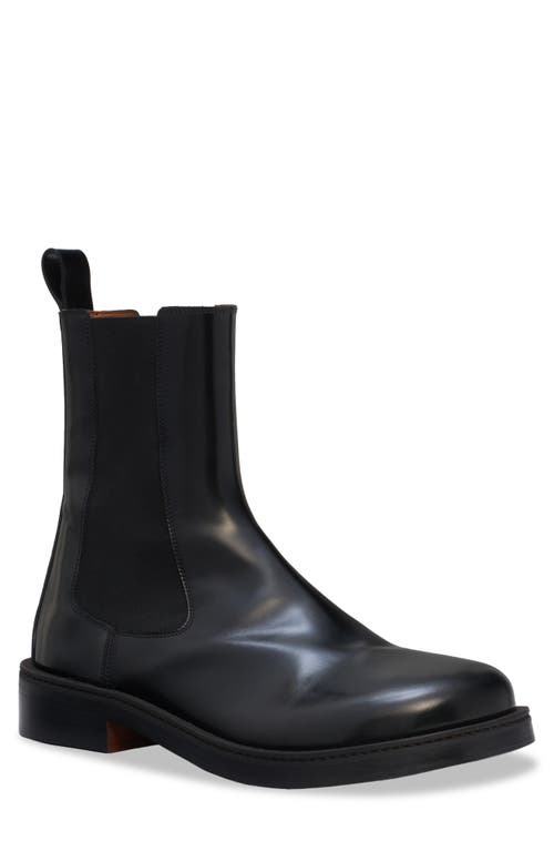 Alexander Mcqueen Calf Leather Chelsea Float Boots In Black
