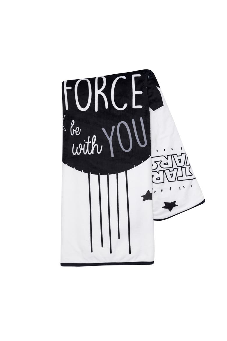 Star Wars Millennium Falcon Soft Faux Shearling Baby Blanket, Alternate, color, White