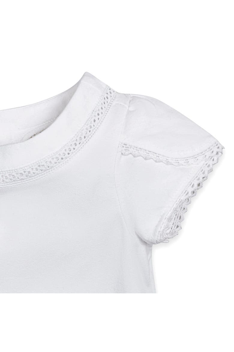 Baby Girls' Organic Knit Top with Tulip Sleeves, Infant, Alternate, color, White Petal Sleeve