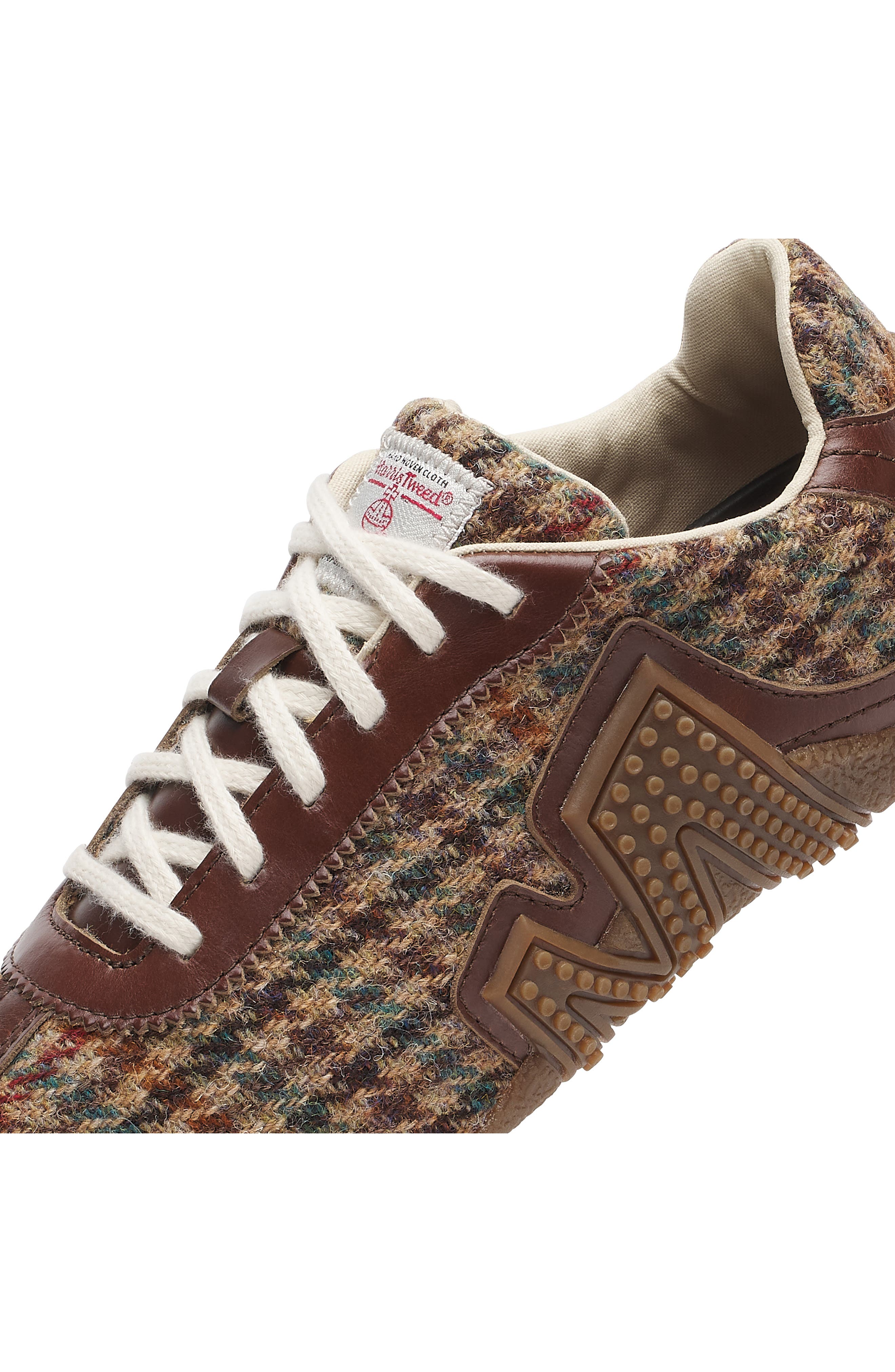 Relay Lace Harris Tweed Sneaker, Alternate, color, DARK WALNUT