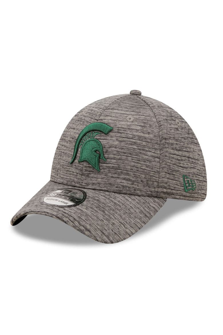 Men's New Era Heather Gray Michigan State Spartans Essential 39THIRTY Flex Hat, Main, color, Heather Gray