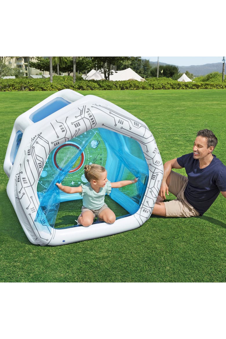 Space Station Exploration Kids Inflatable Playhouse, Alternate, color, Multicolored