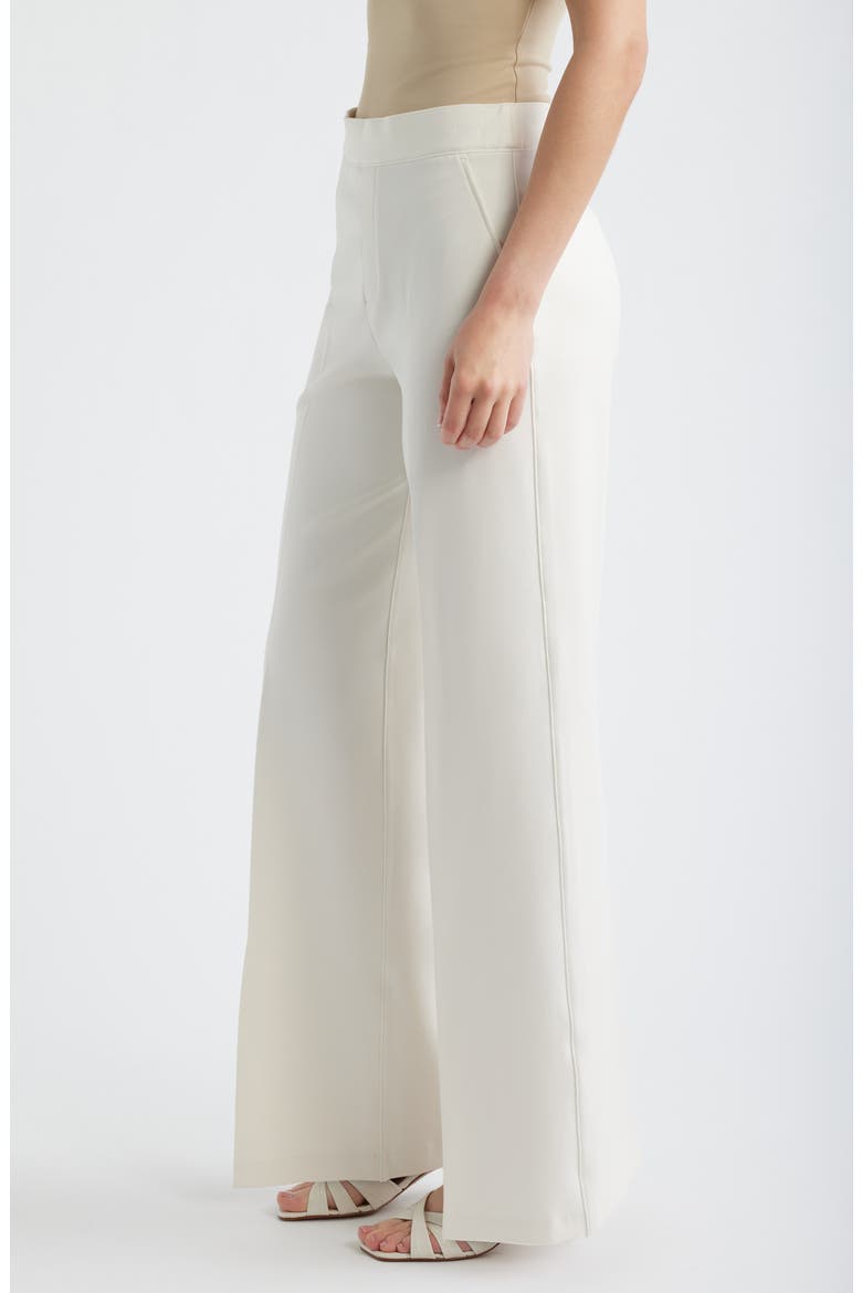 SPANXsupersmooth™ PerfectFit Ponte Wide Leg Pants, Alternate, color, IVORY
