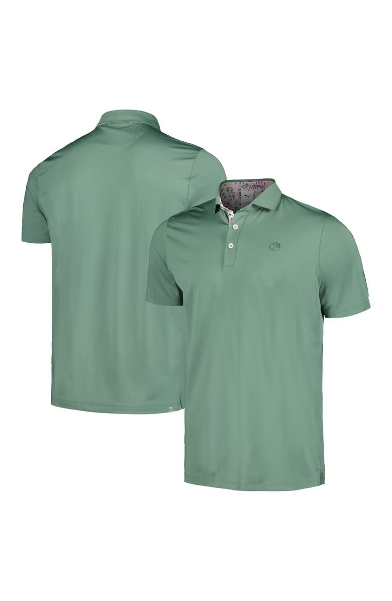 PUMA Men's Puma Green Arnold Palmer Invitational Floral Trim MATTR Polo, Alternate, color, 