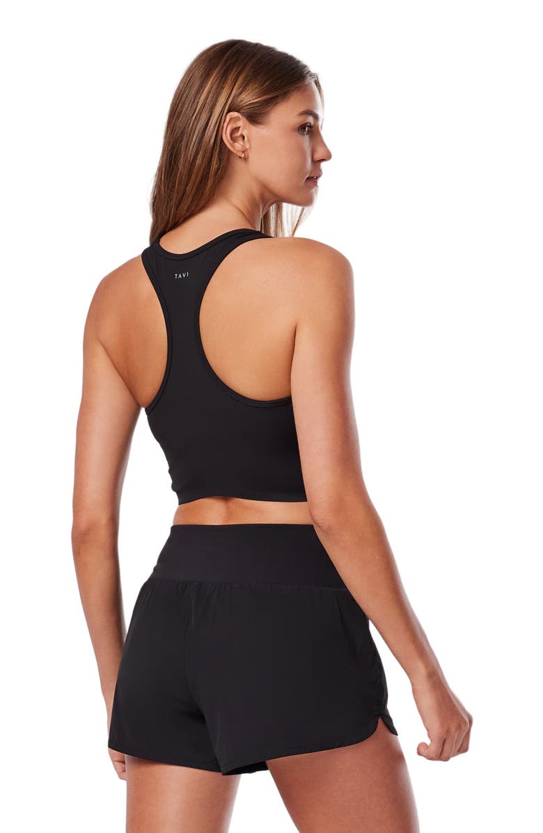 Tavi Active Long Line Bra, Alternate, color, Ebony