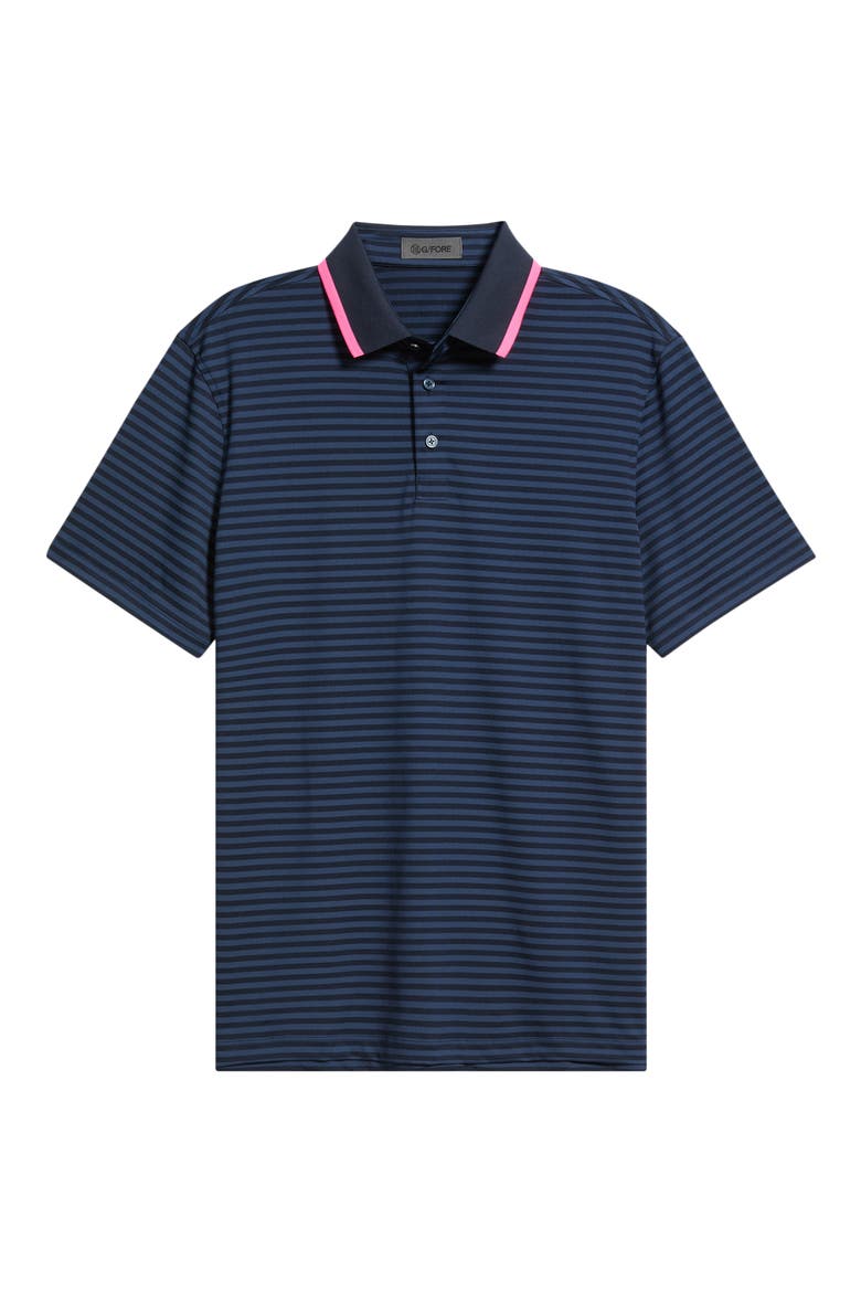 Stripe Mesh Golf Polo, Alternate, color, TWILIGHT