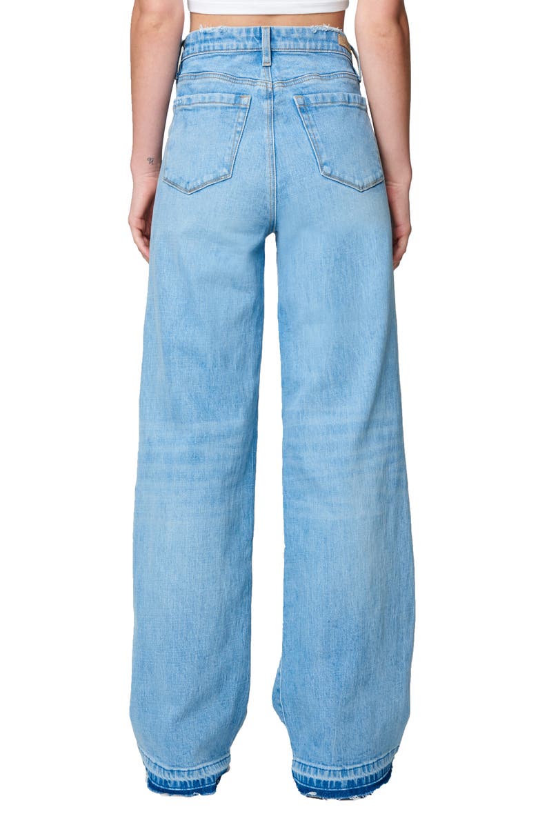 BLANKNYC The Franklin Rib Cage Release Hem Wide Leg Jeans, Alternate, color, 