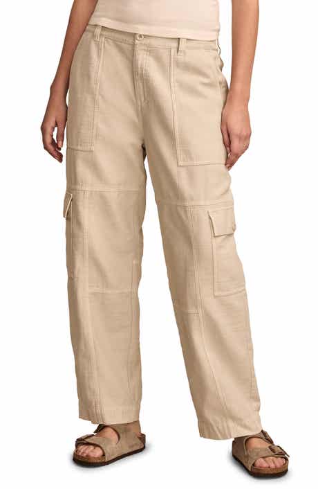 Lucky Brand Straight Leg Slub Cargo Pants