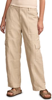 Lucky Brand Straight Leg Slub Cargo Pants