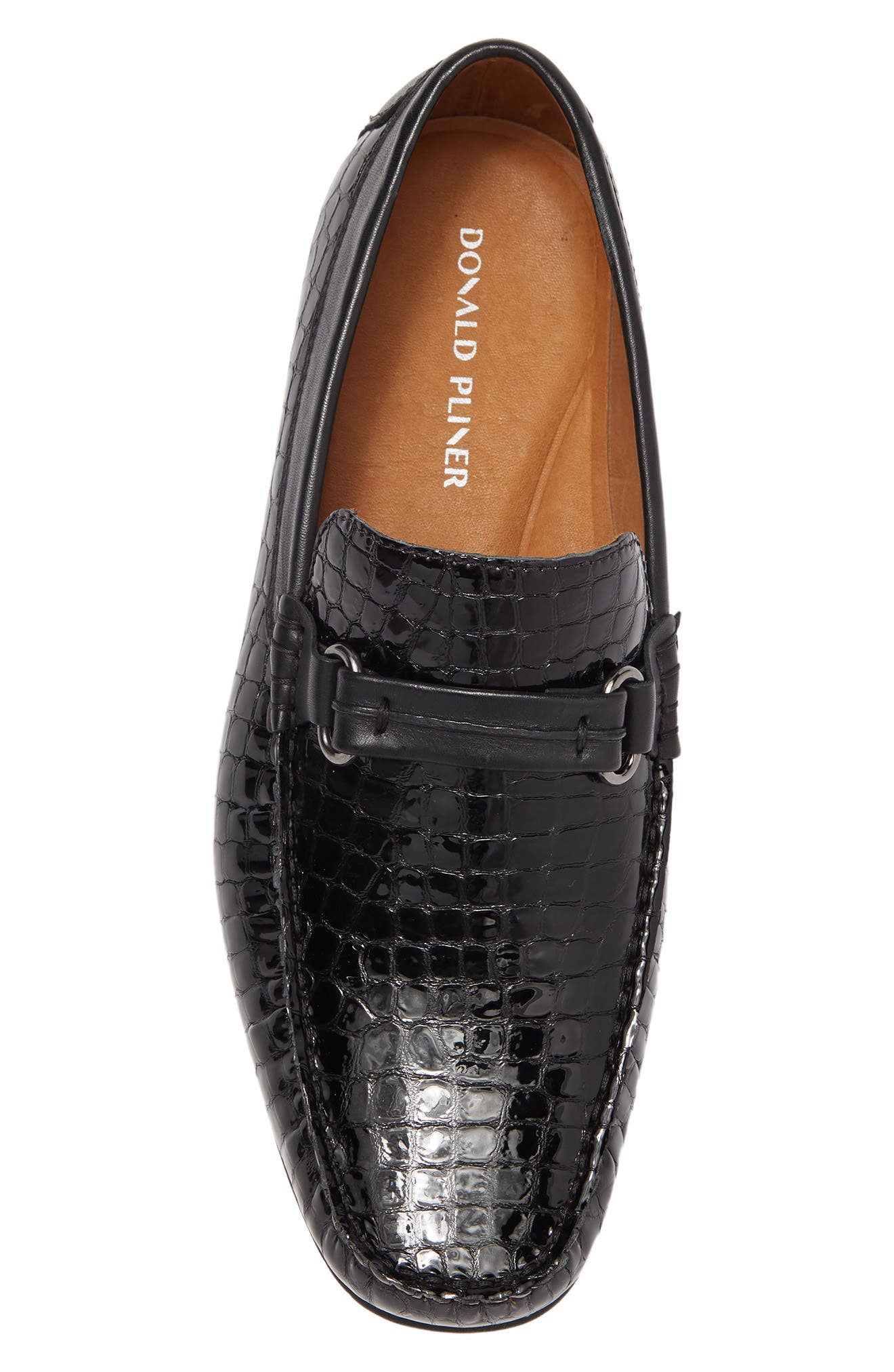 Donald Pliner Croc Embossed Bit Loafer, Alternate, color, 