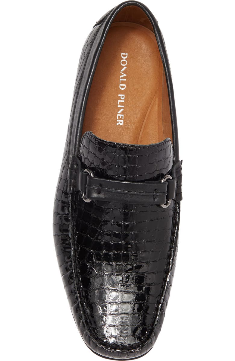 Donald Pliner Croc Embossed Bit Loafer, Alternate, color,