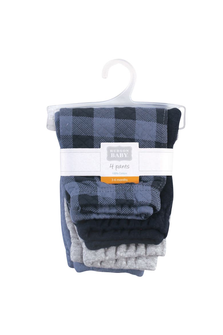 Quilted Jogger Pants 4pk, Alternate, color, Navy Plaid