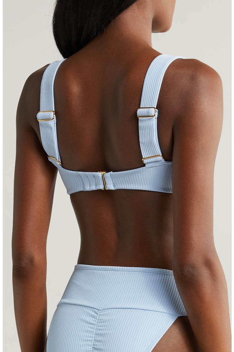 Hayden Knotted Rib Bikini Top, Alternate, color, PERI RIB