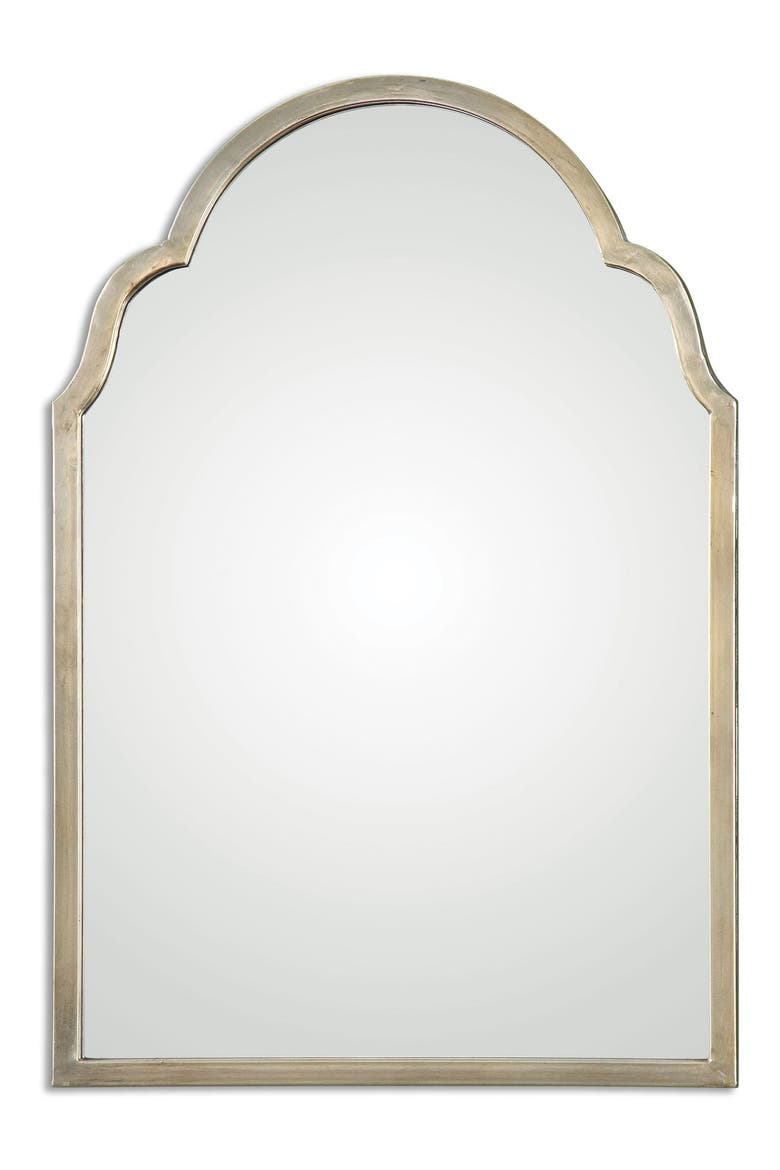 Brayden Small Arch Mirror, Main, color, METALLIC SILVER