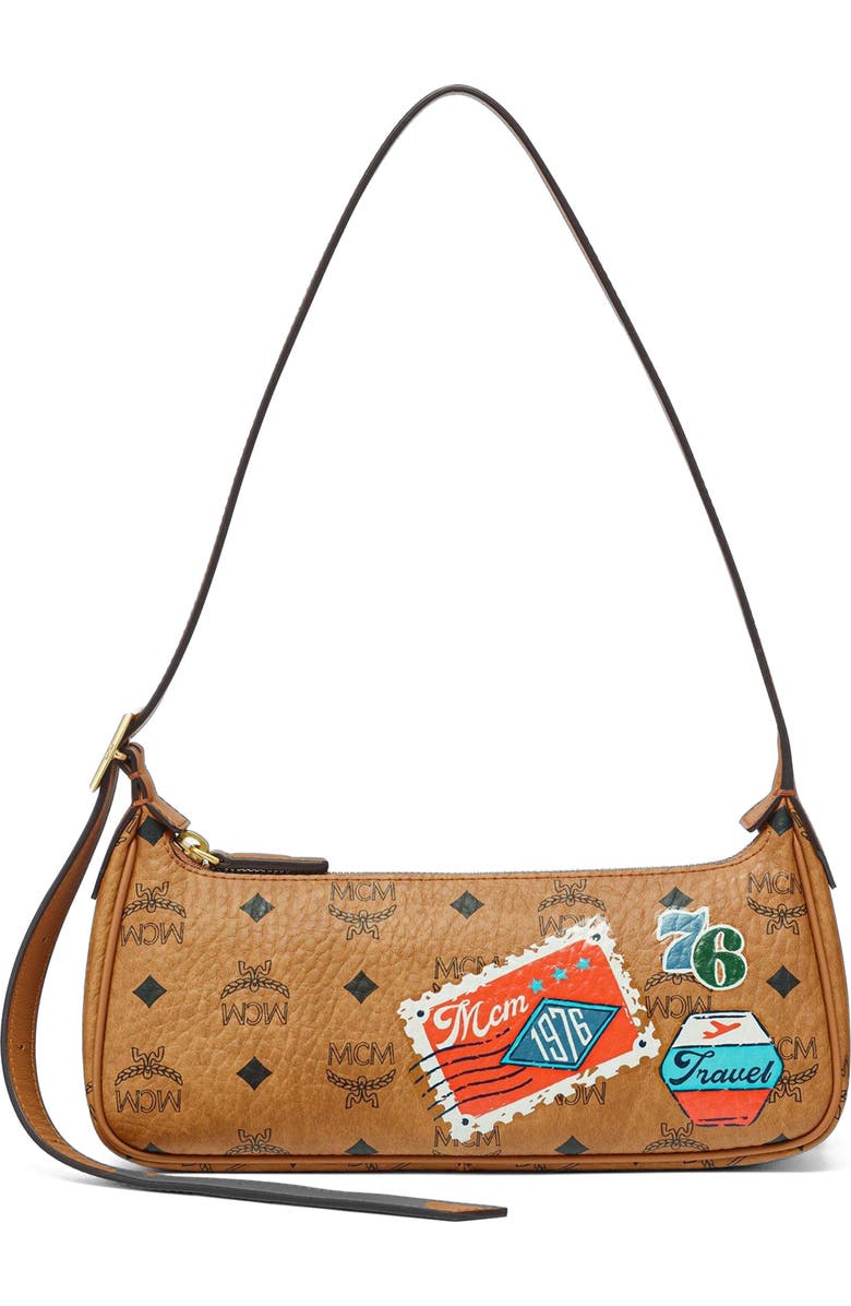 MCM Aren Shoulder Bag in Wanderlust Visetos, Main, color,