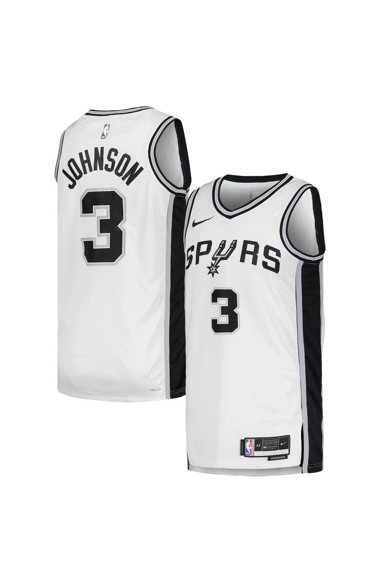 Nike Unisex Nike Keldon Johnson White San Antonio Spurs Swingman Jersey - Association Edition, Main, color, White